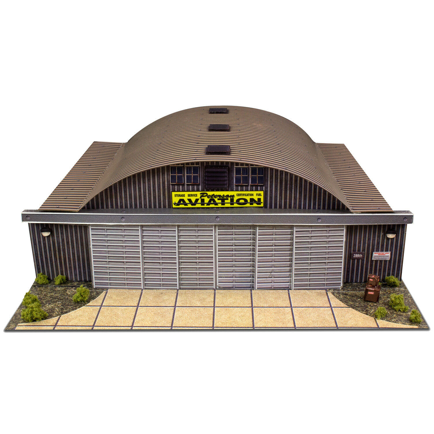 1/72, 1/64 HO Scale Aircraft Hangar Model Scenery Diorama Photo