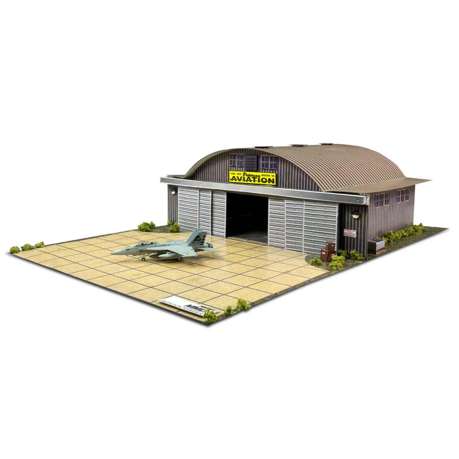 1/72, 1/64 HO Scale Aircraft Hangar Model Scenery Diorama Photo