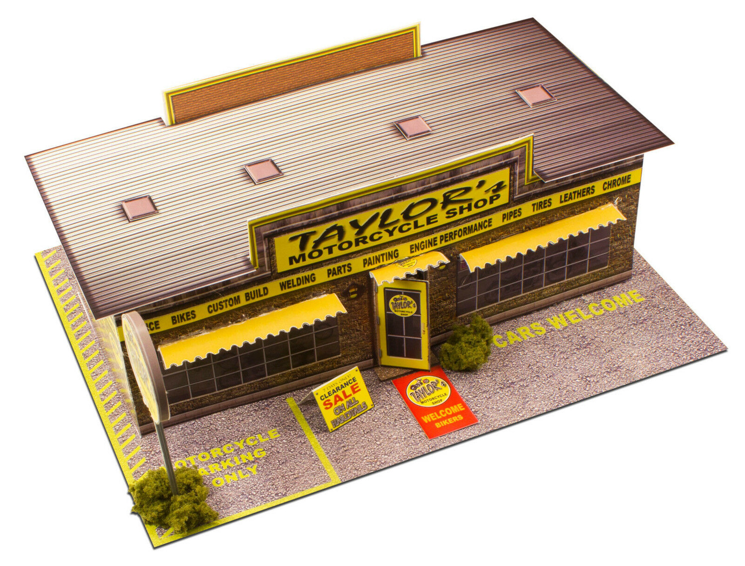 BK 4801 "Motorcycle Shop" Photo Real Scale Building Kit