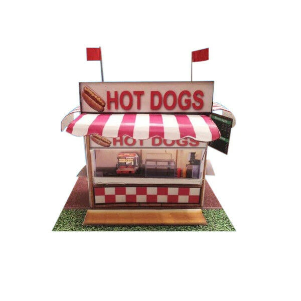 BK 4802 1:48 Scale "Bleacher Kit & Hot Dog Stand" Photo Real Scale Building Kit