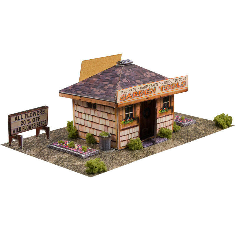 BK 4803 1:48 Scale "Garden Houses" Photo Real Scale Building Kit