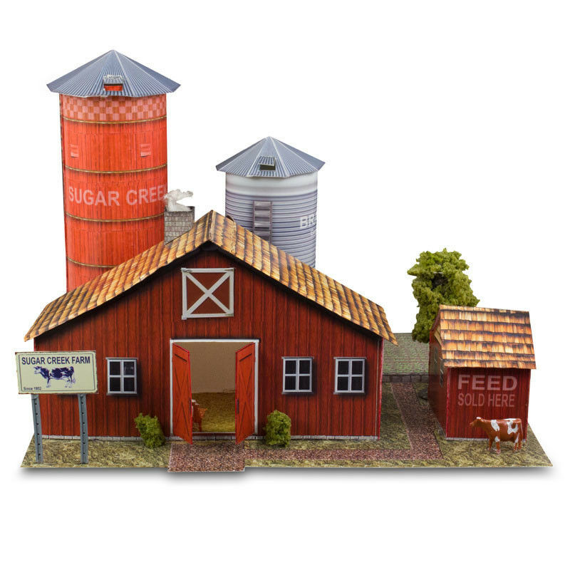 BK 4805 1:48 Scale "Sugar Creek Vintage Farm" Photo Real Scale Building Kit