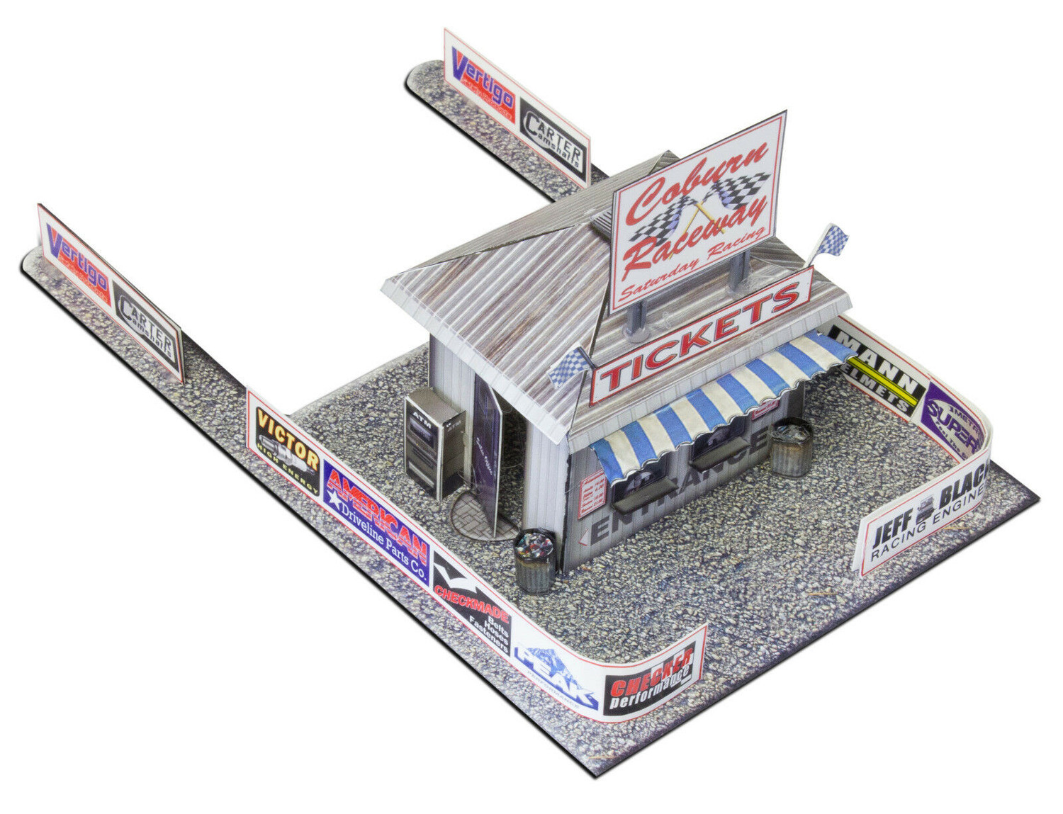 BK 4806 1:48 Scale "Ticket and Gate Entrance" Photo Real Scale Building Kit