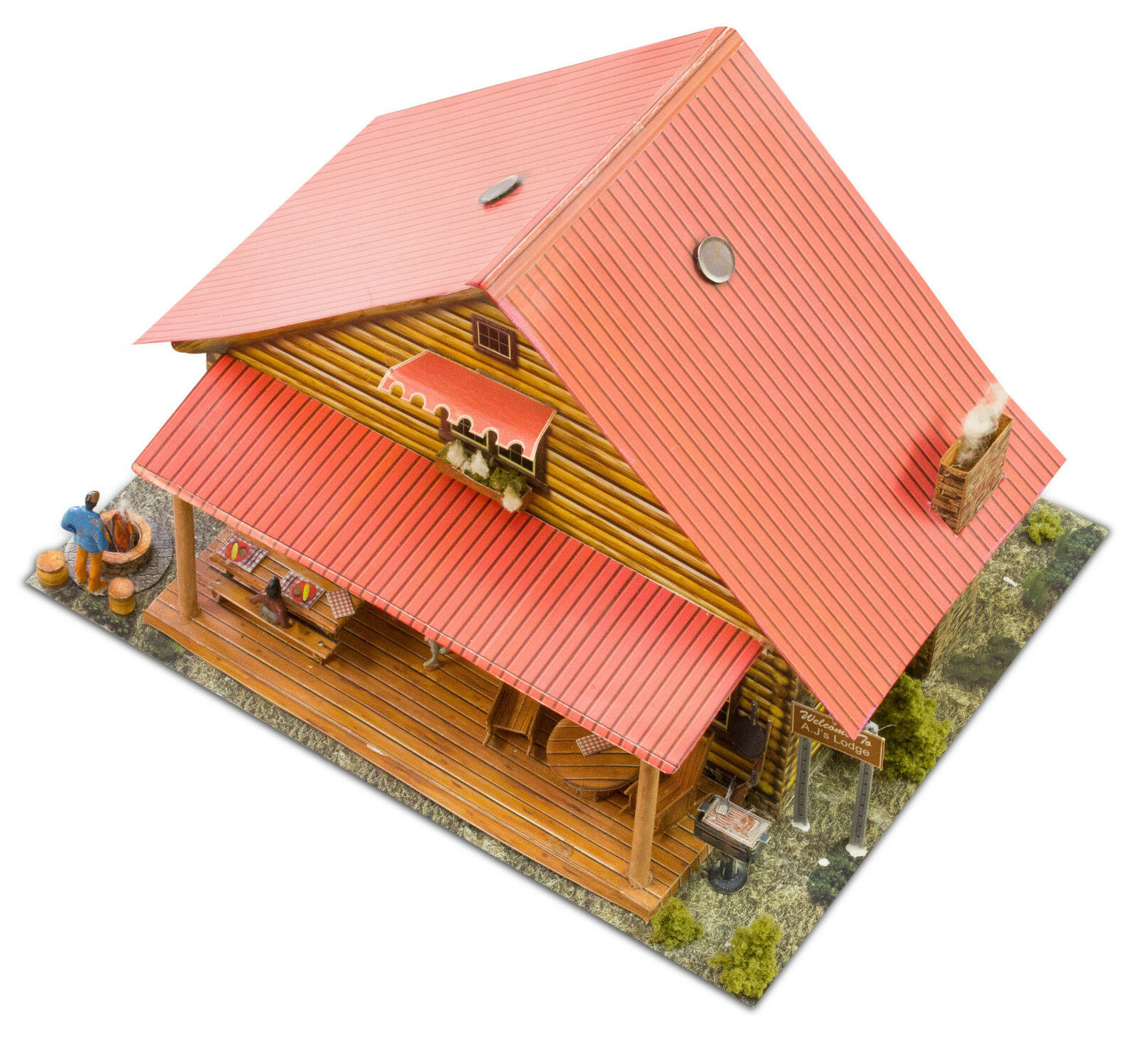 BK 4816 1:48 Scale "Log Cabin" Photo Real Scale Building Kit