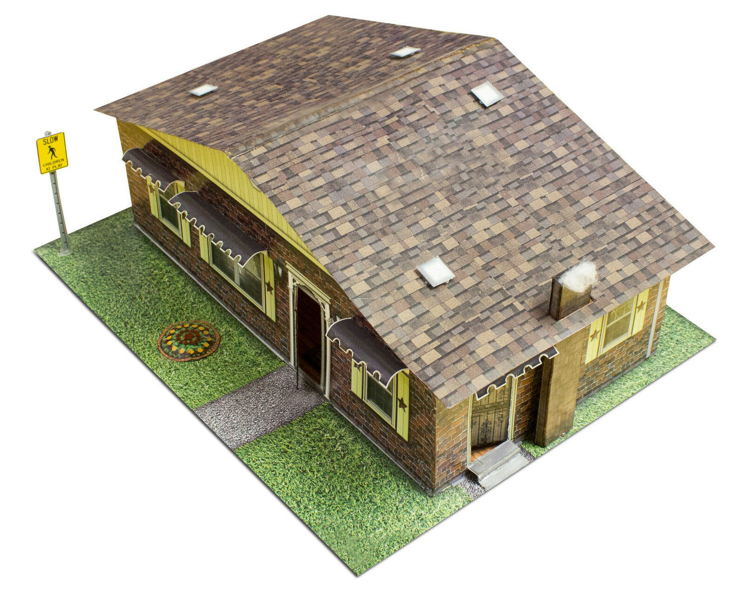 BK 4821 1:48 Scale "Brick Rambler" Photo Real Scale Building Kit