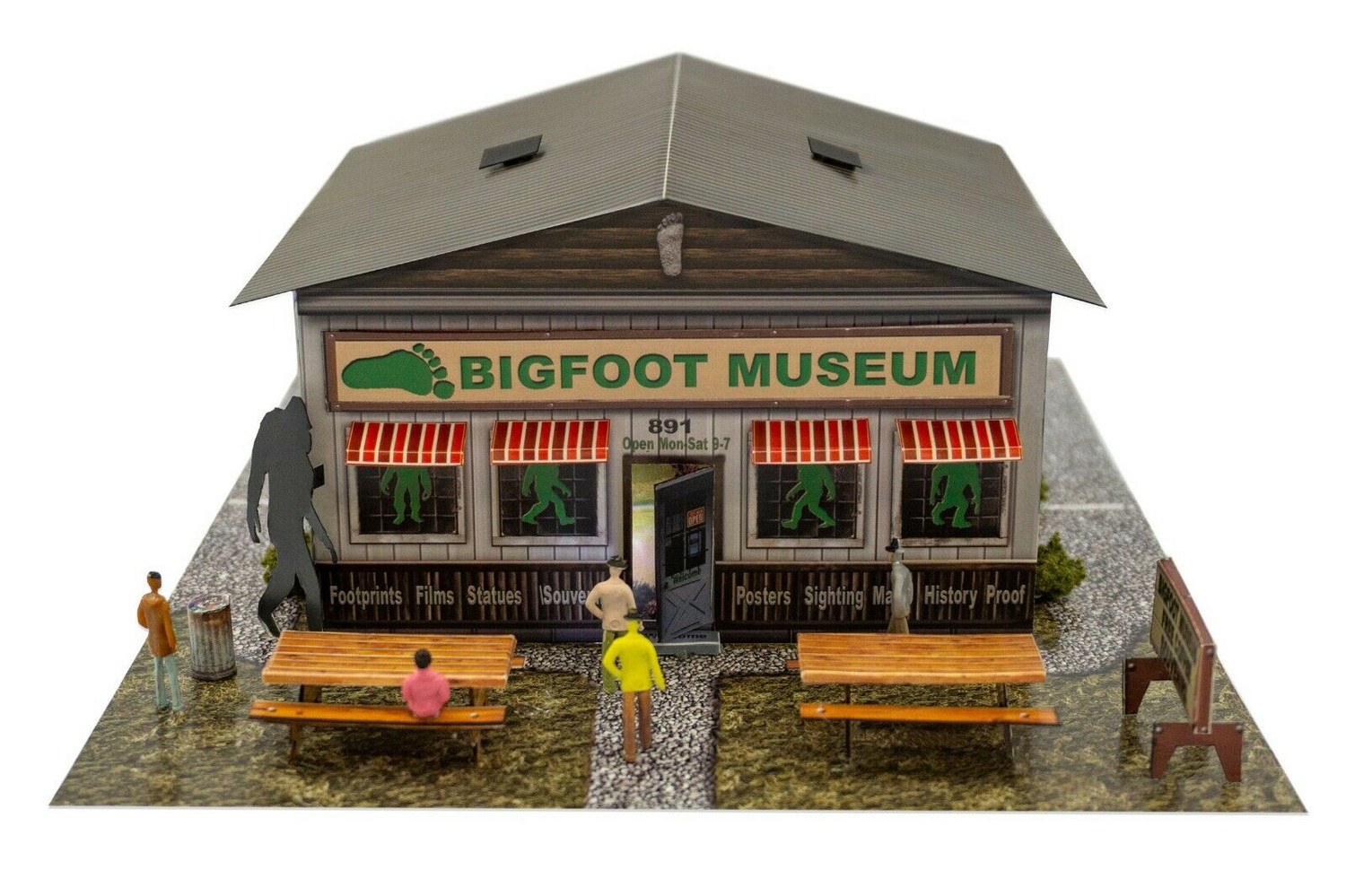 1/64 Scale Bigfoot Museum Model Building Kit - Fits Hot Wheels Cars, Collectible Gift