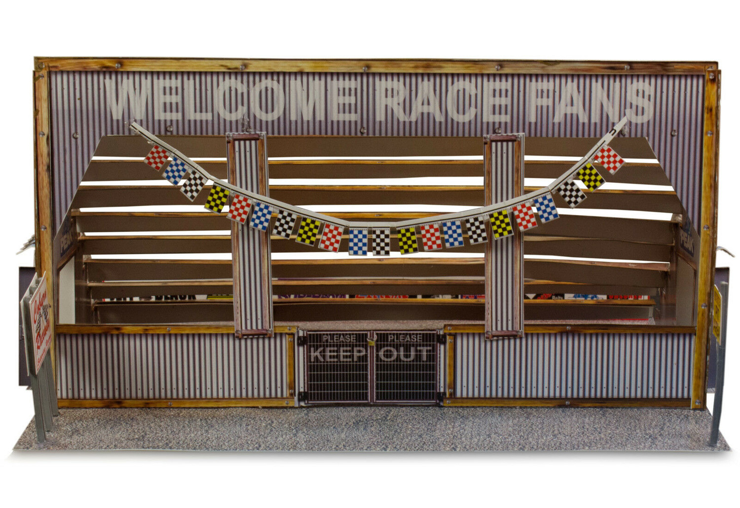 BK 6402 1:64 Scale "Bleacher Kit & Hot Dog Stand" Photo Real Scale Building Kit