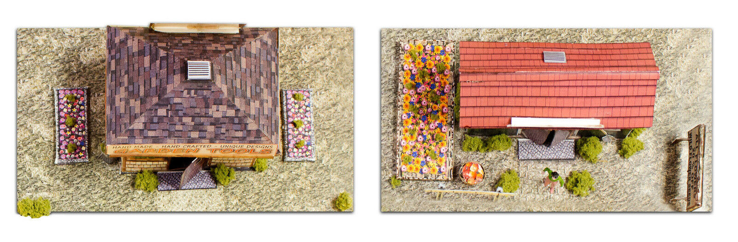 BK 6403 1:64 Scale "Garden Houses" Photo Real Scale Building Kit