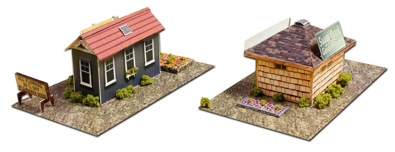BK 6403 1:64 Scale "Garden Houses" Photo Real Scale Building Kit