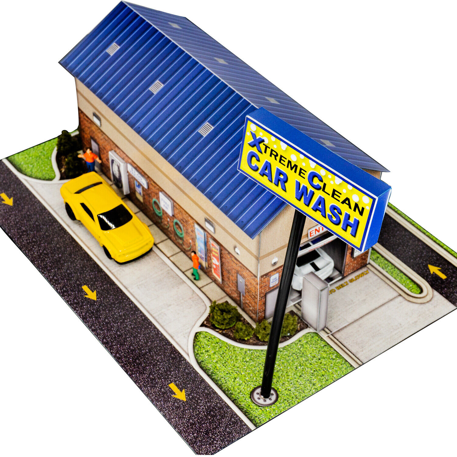 BK 6456 1:64 Scale "Xtreme Clean Car Wash" Photo Real Scale Building Kit