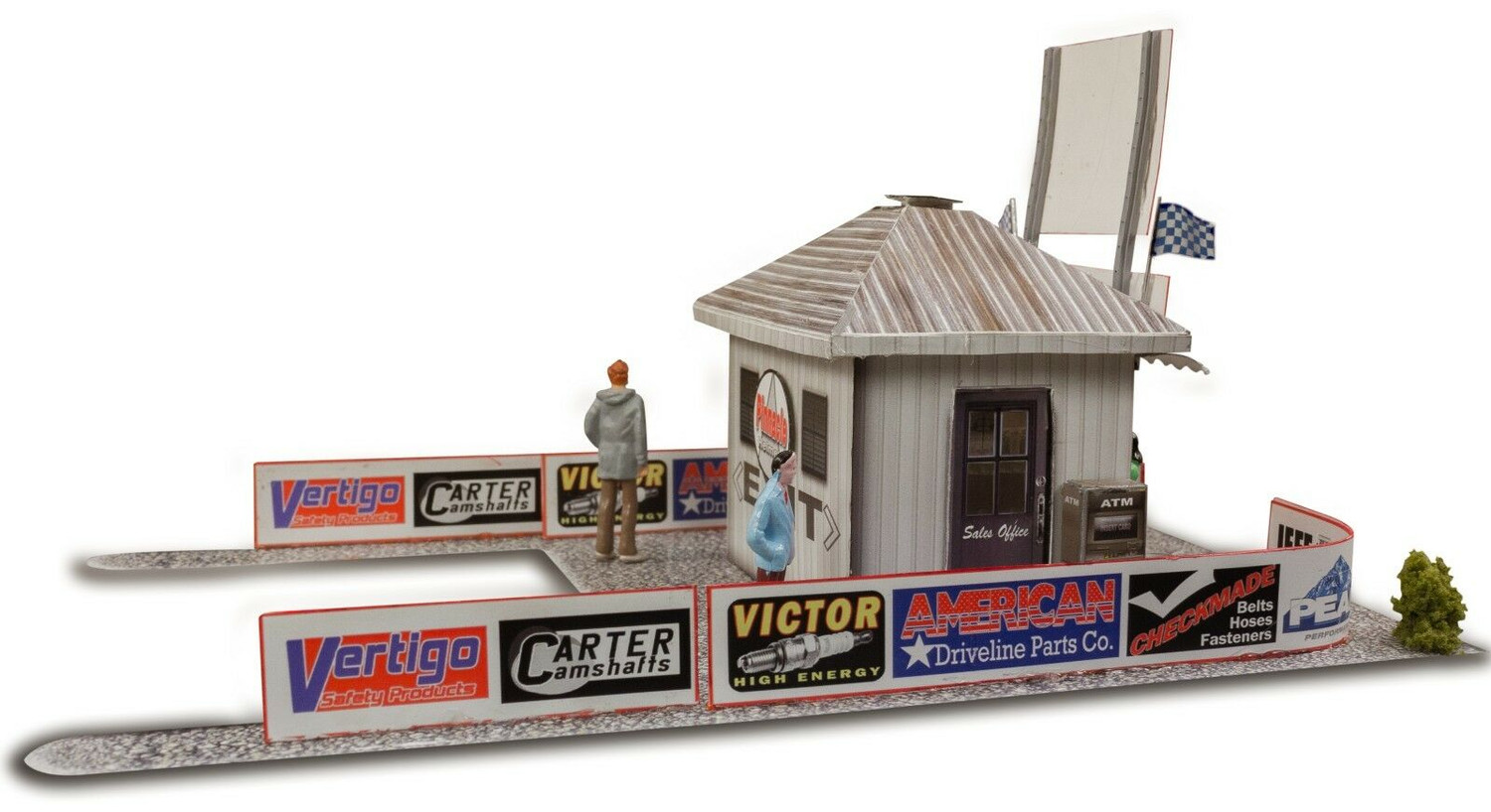 BK 6406 1:64 Scale "Ticket and Gate Entrance" Photo Real Scale Building Kit