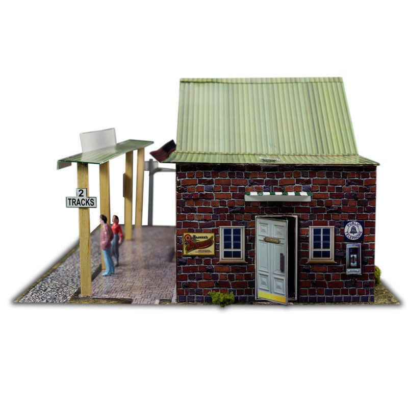 BK 6417 1:64 Scale "Train Station" Photo Real Scale Building Kit
