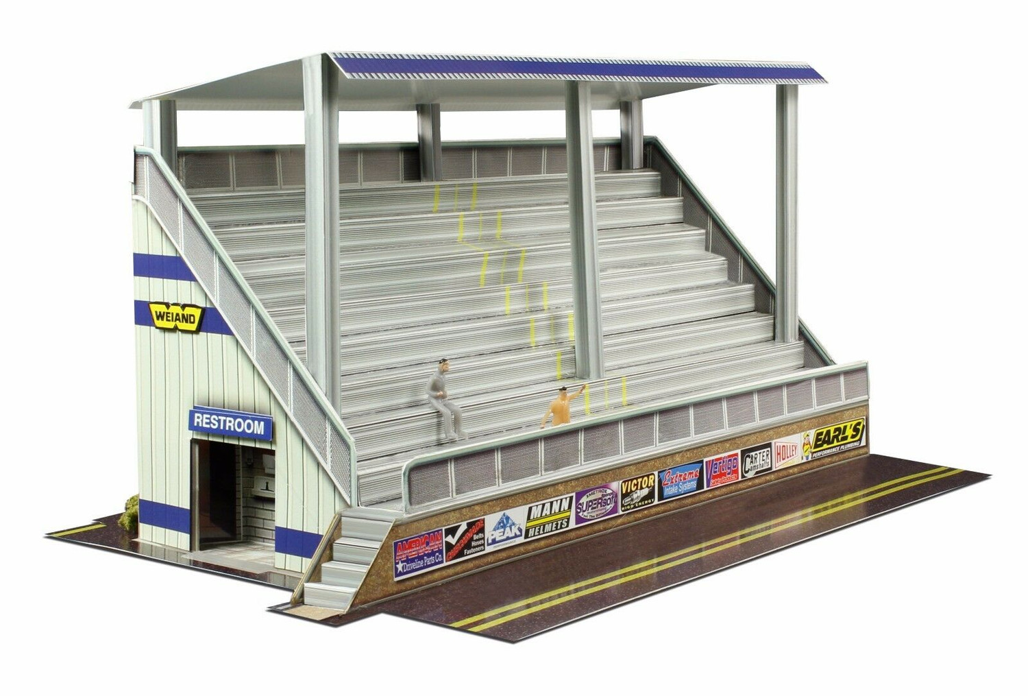 BK 6431 1/64 Slot Car HO "Modern Bleachers" Photo Real Fits Aurora AFX race tracks