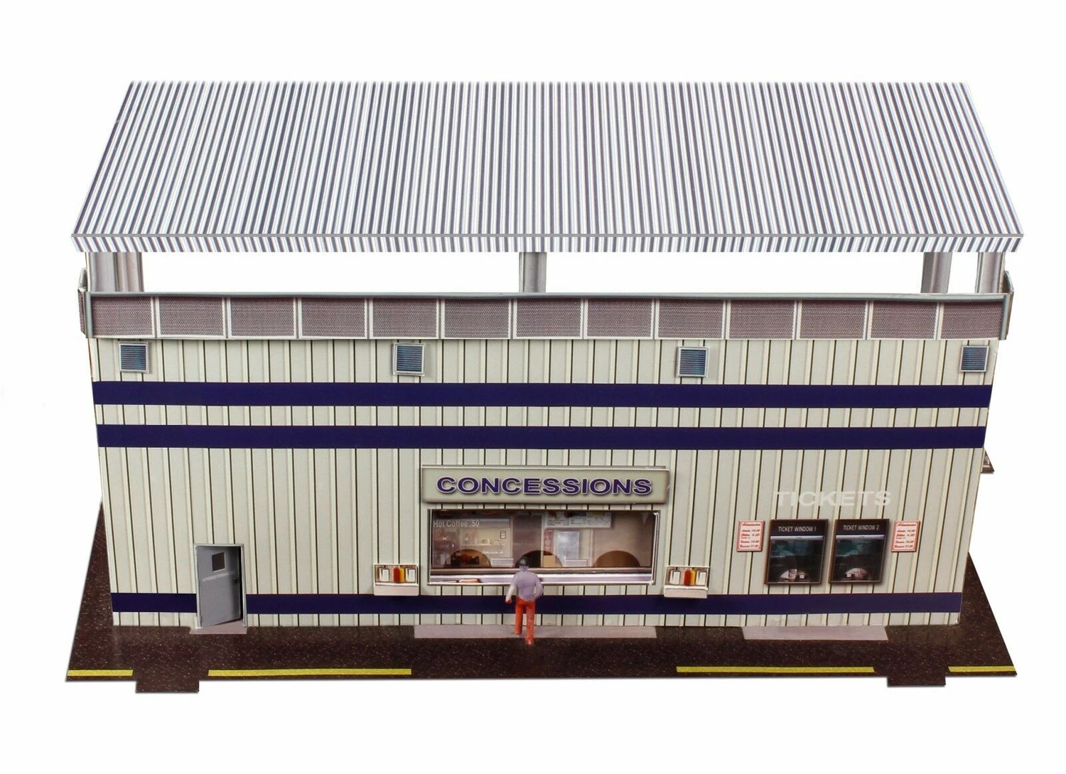 BK 6431 1/64 Slot Car HO "Modern Bleachers" Photo Real Fits Aurora AFX race tracks