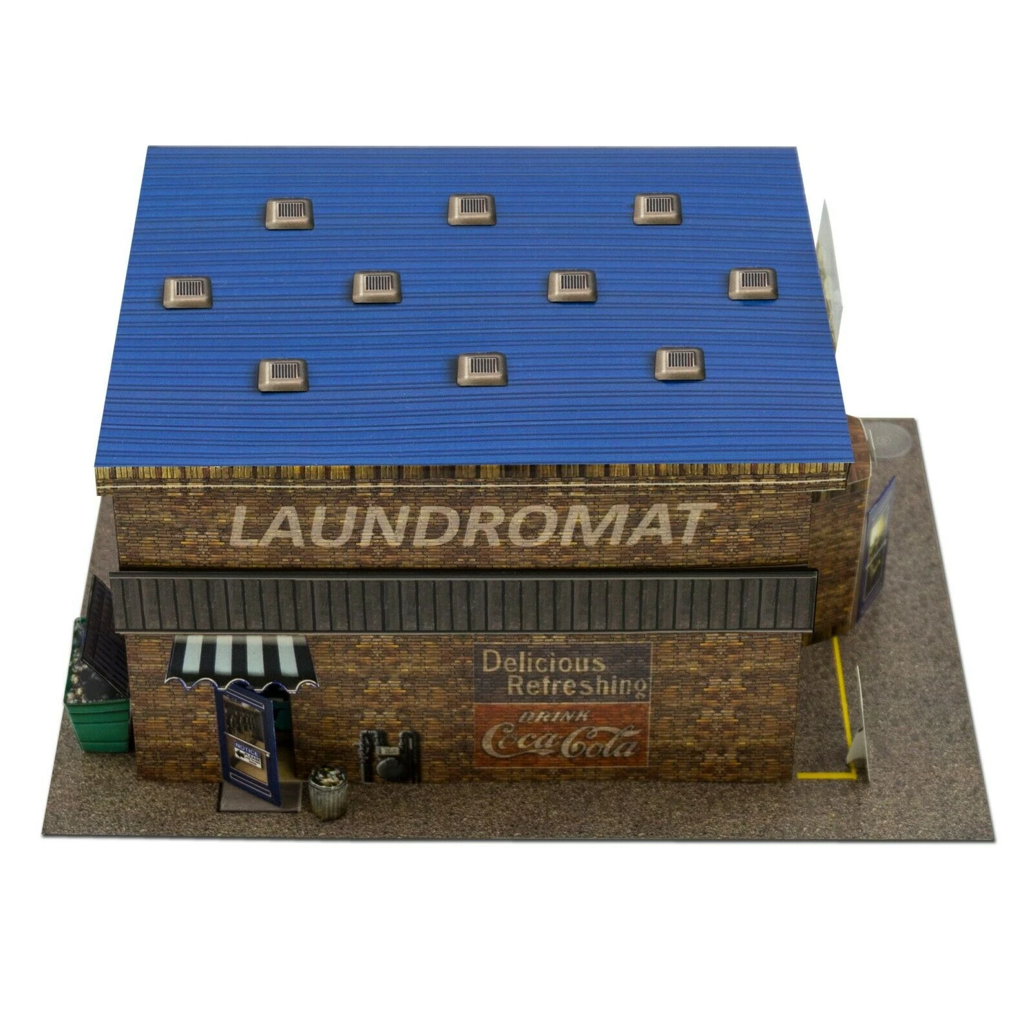 BK 6434 1:64 Scale Slot Car Coin Laundry Laundromat Building Kit