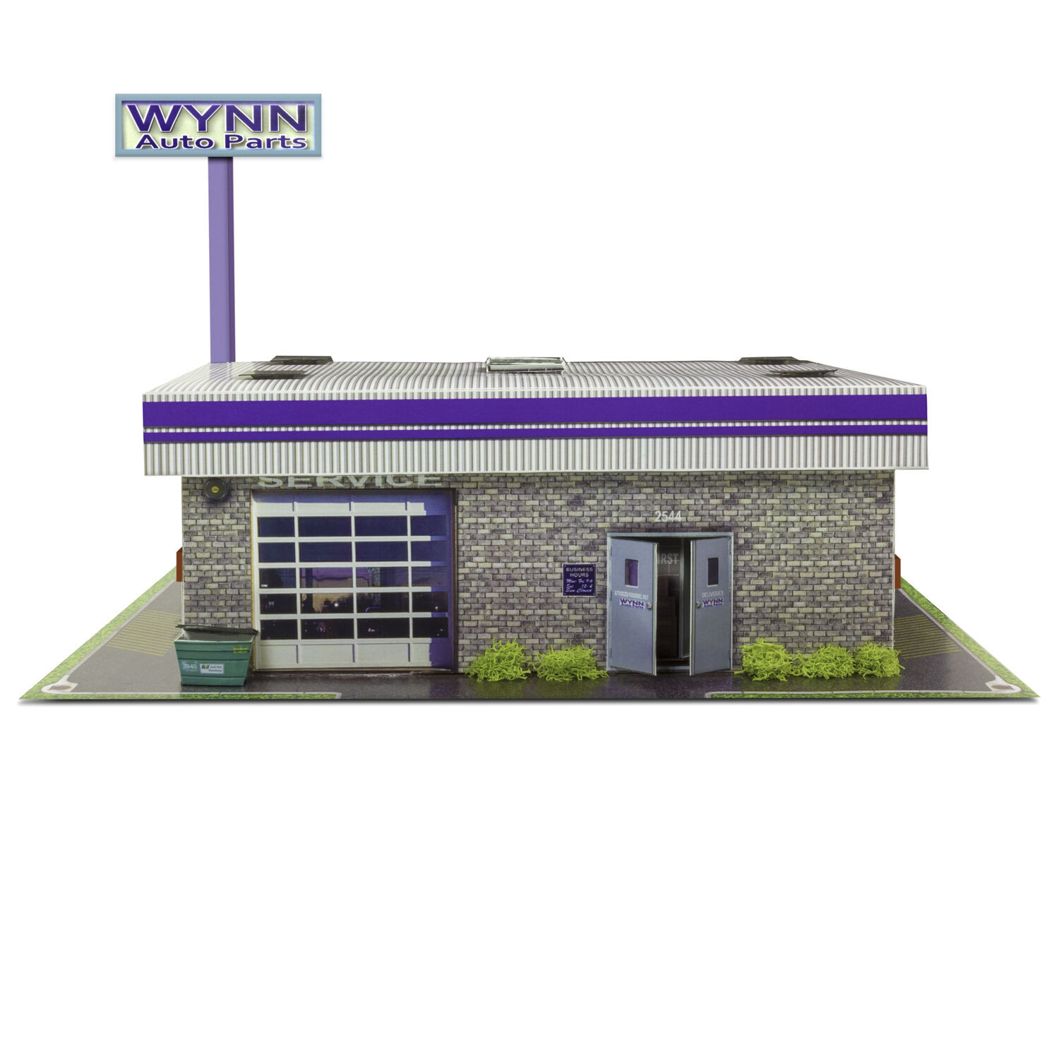 BK 6435 1/64 Slot Car HO Wynn Auto Parts Store Photo Real Kit Model Diorama Scenery