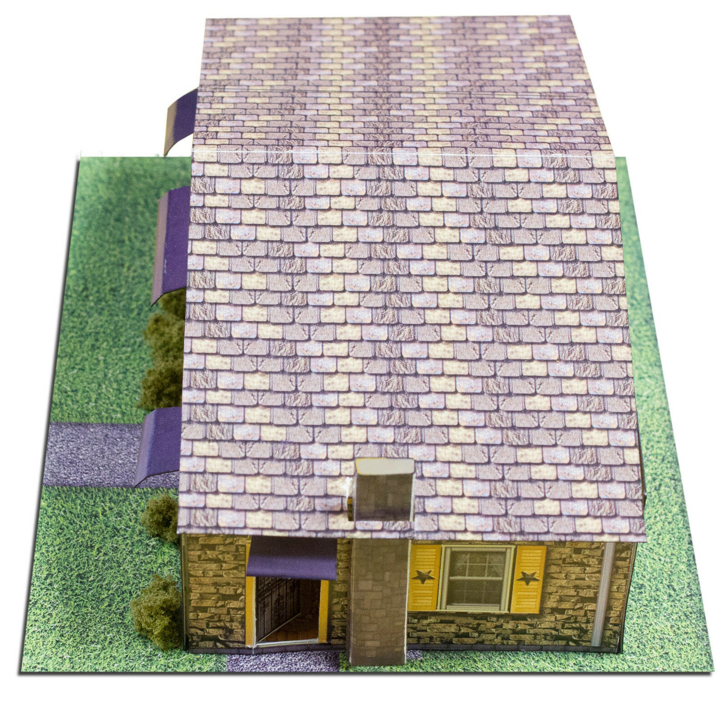 BK 8700 1:87 Scale "Sandstone & Brick Rambler Houses" Photo Real Scale Building Kit