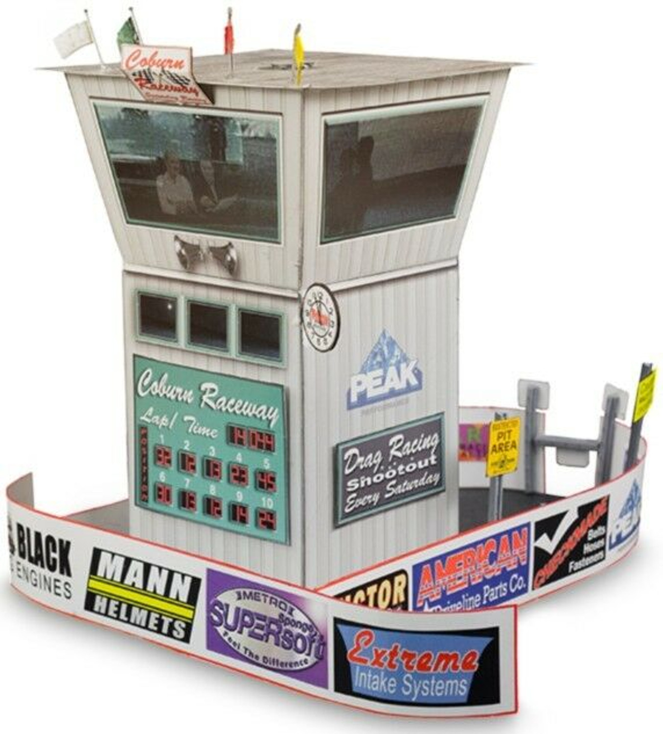 BK 8701 1:87 Scale "Race Tower & Ticket Gate Entrance" Photo Real Scale Building Kit