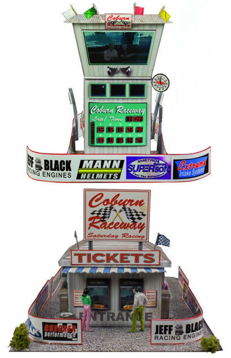 BK 8701 1:87 Scale "Race Tower & Ticket Gate Entrance" Photo Real Scale Building Kit