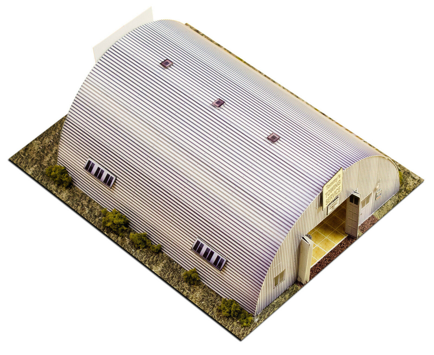 BK 8710 1:87 Scale "Quonset Hut & Train Station" Photo Real Scale Building Kit