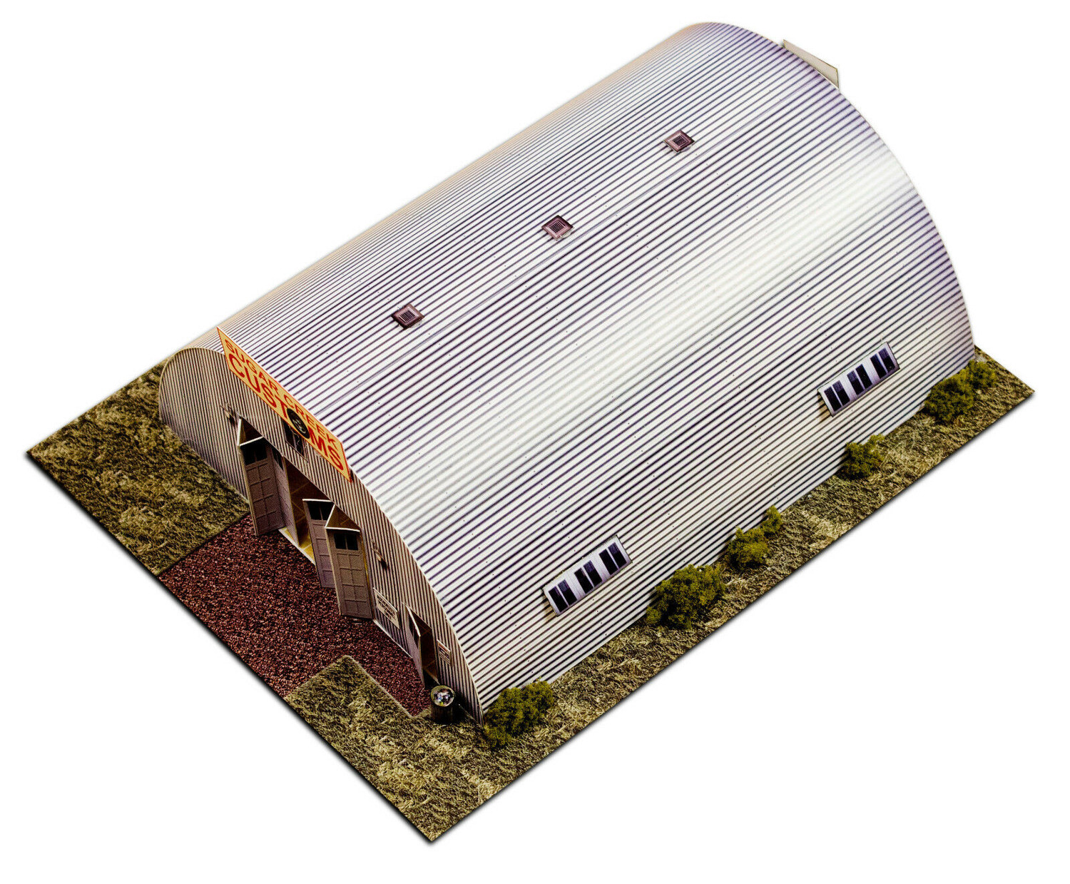 BK 8710 1:87 Scale "Quonset Hut & Train Station" Photo Real Scale Building Kit