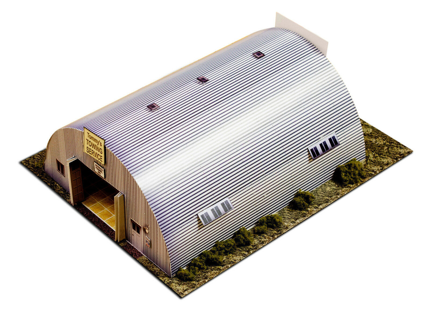 BK 8710 1:87 Scale "Quonset Hut & Train Station" Photo Real Scale Building Kit