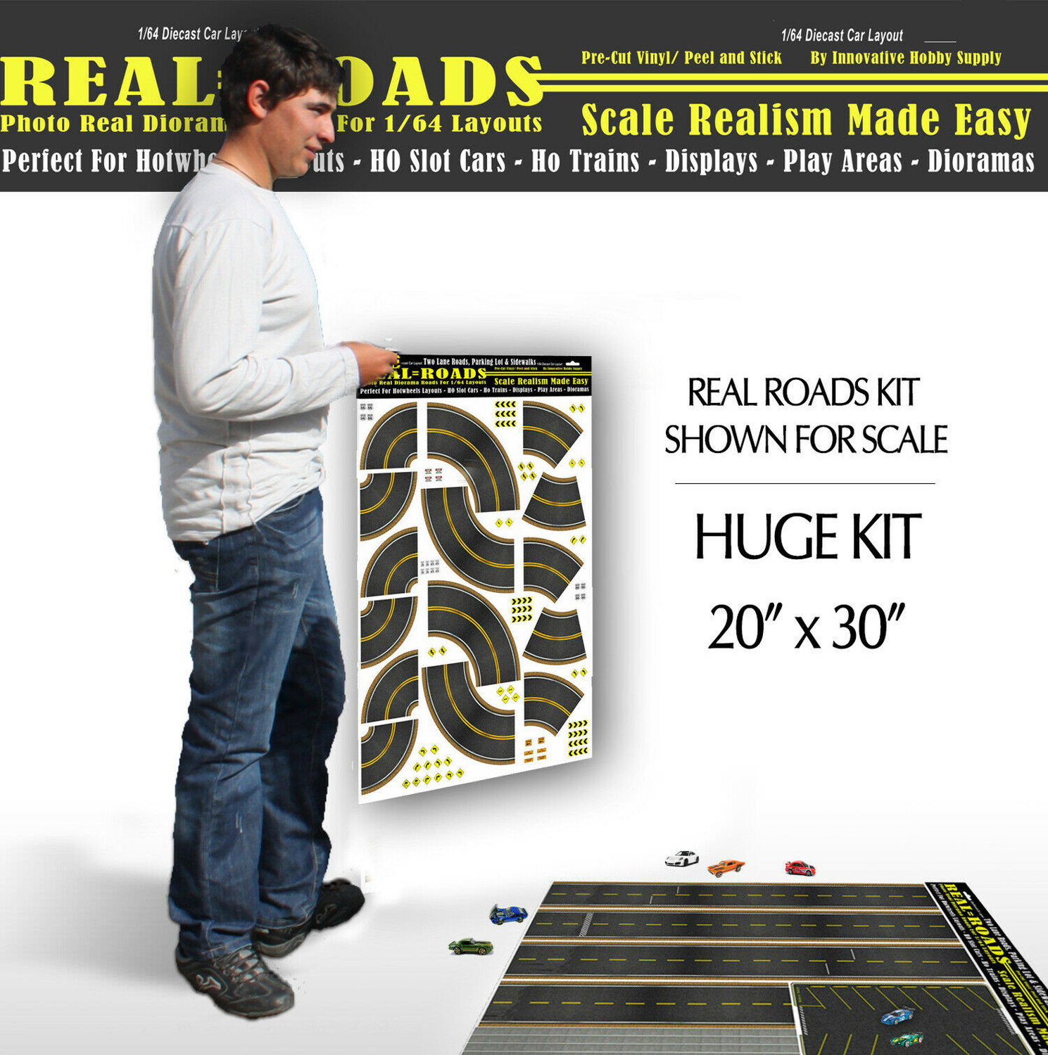 MG 9001 1/64 Scale Model Real Roads STYLE-1 Roads & Parking Lot