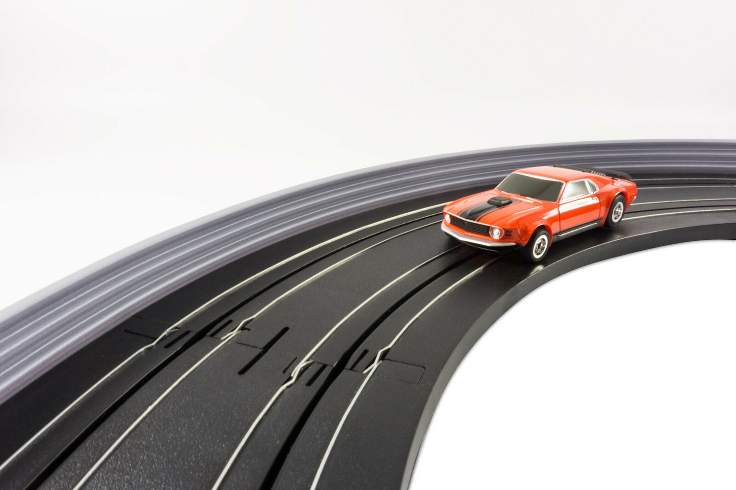AFX Slot Car HO Scale Guard Rails Set – Black & White Soft Rail For Tomy, Model Motoring Tracks