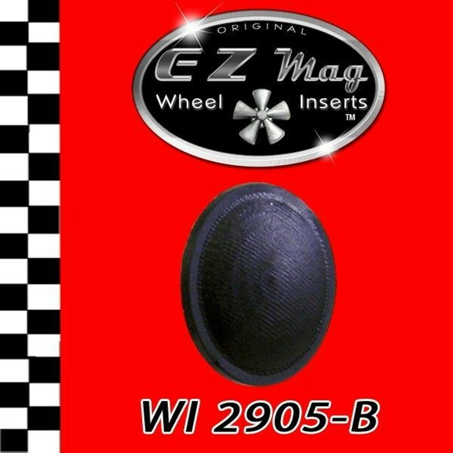 WI 2905-B Black "Full Moon" Style EZ Mag Wheel Inserts