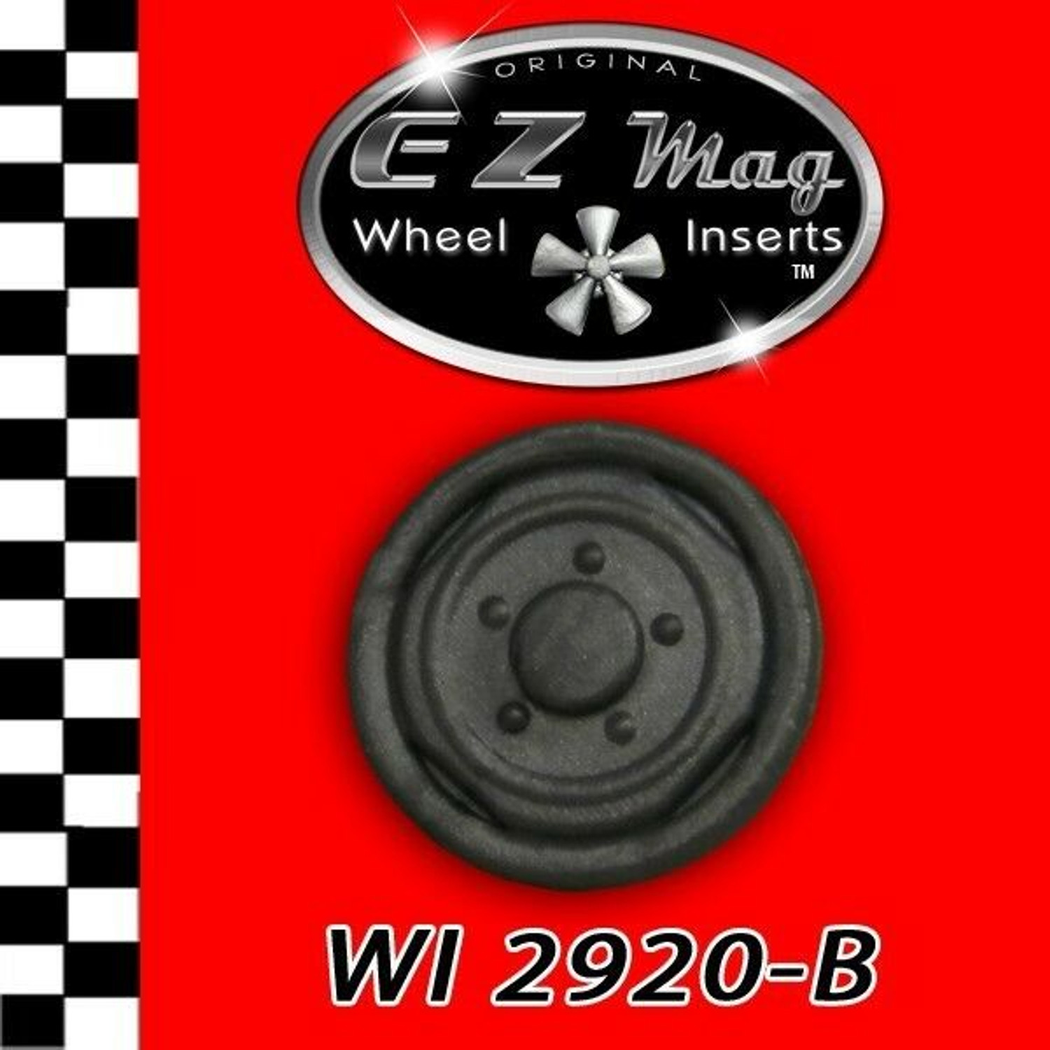 WI 2920-B Black Factory Stock Rim EZ Mag Wheel Inserts