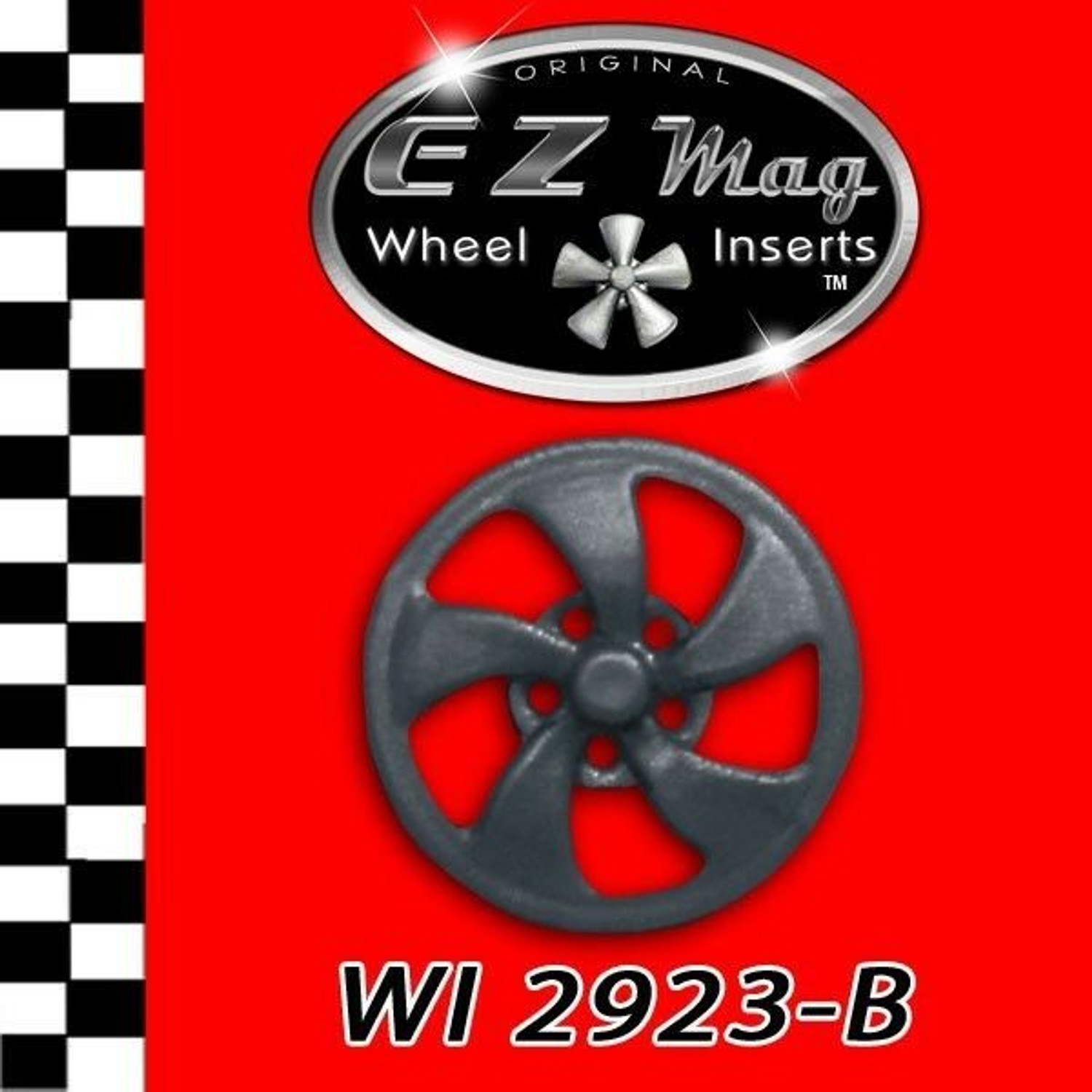 WI 2923-B Black Eliptical Style EZ Mag Wheel Inserts