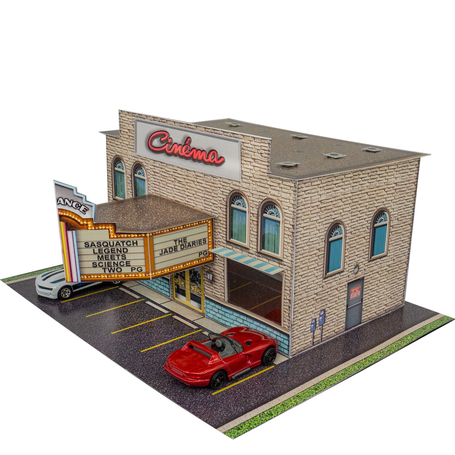 BK 6454 1:64 Scale "Cinema Building" Photo Real Scale Building Kit