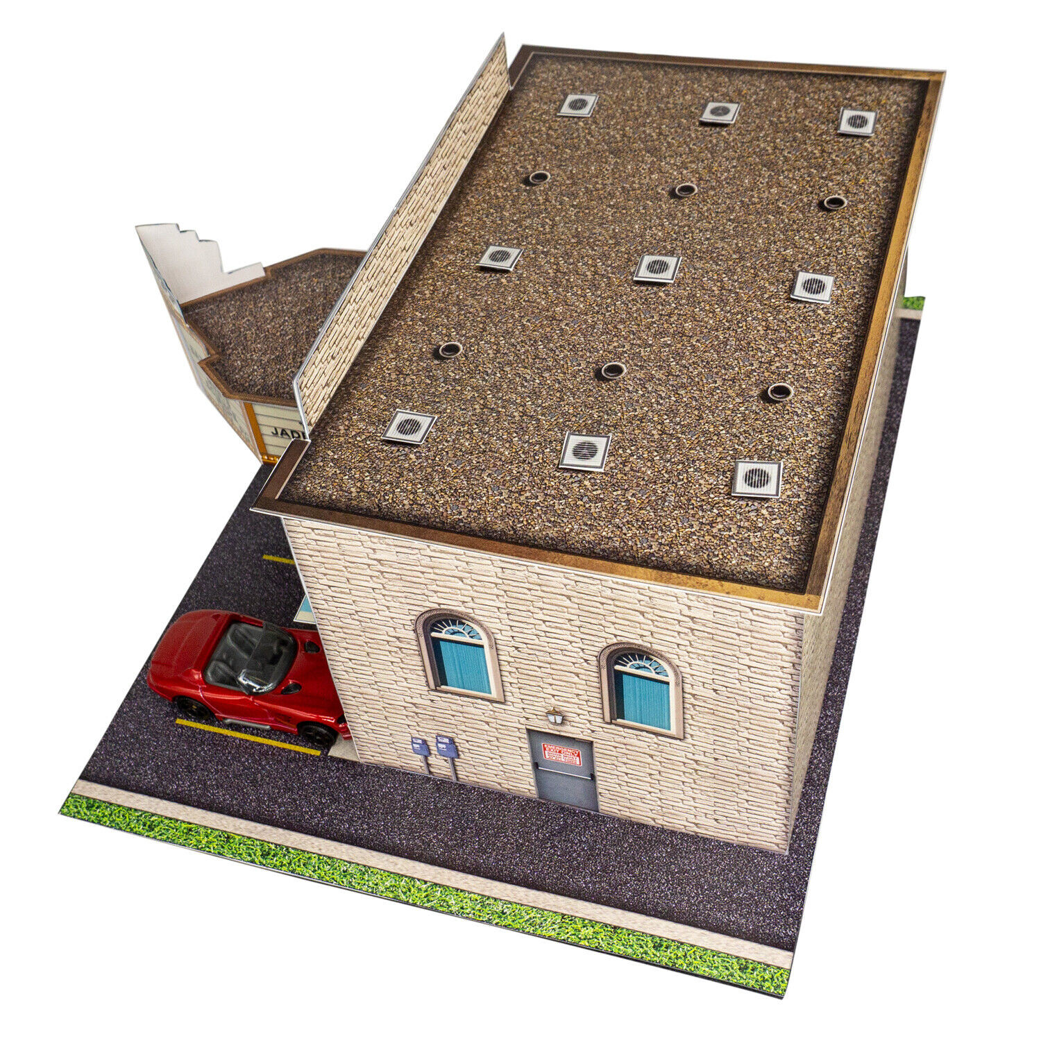 BK 6454 1:64 Scale "Cinema Building" Photo Real Scale Building Kit
