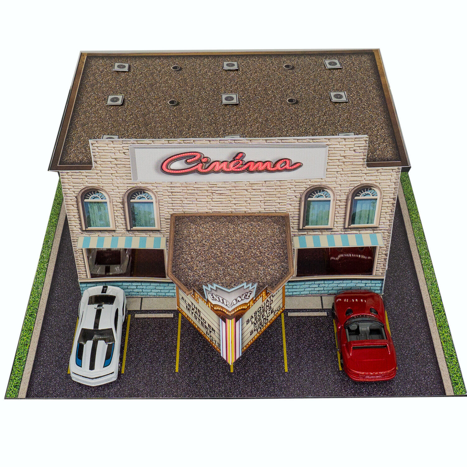 BK 6454 1:64 Scale "Cinema Building" Photo Real Scale Building Kit