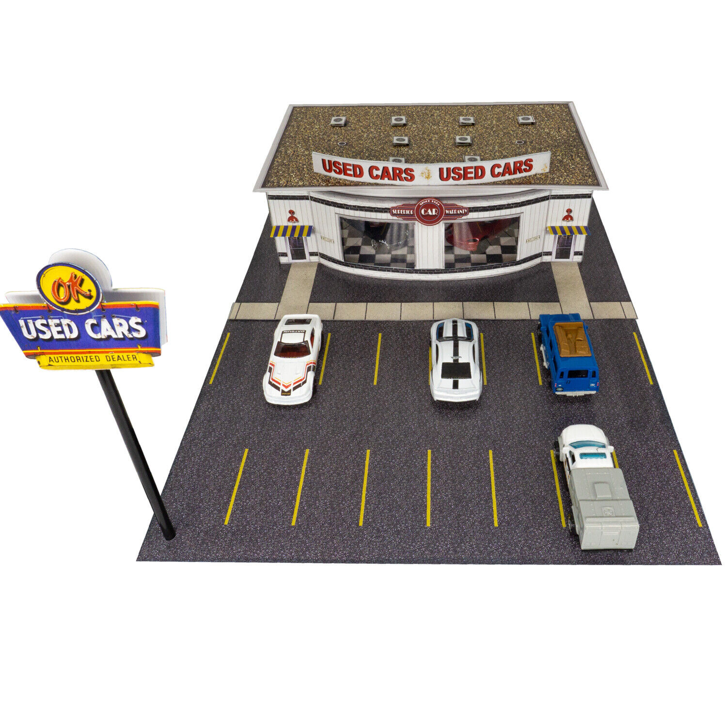 BK 6453 1:64 Scale "Used Car Dealership" Photo Real Scale Building Kit