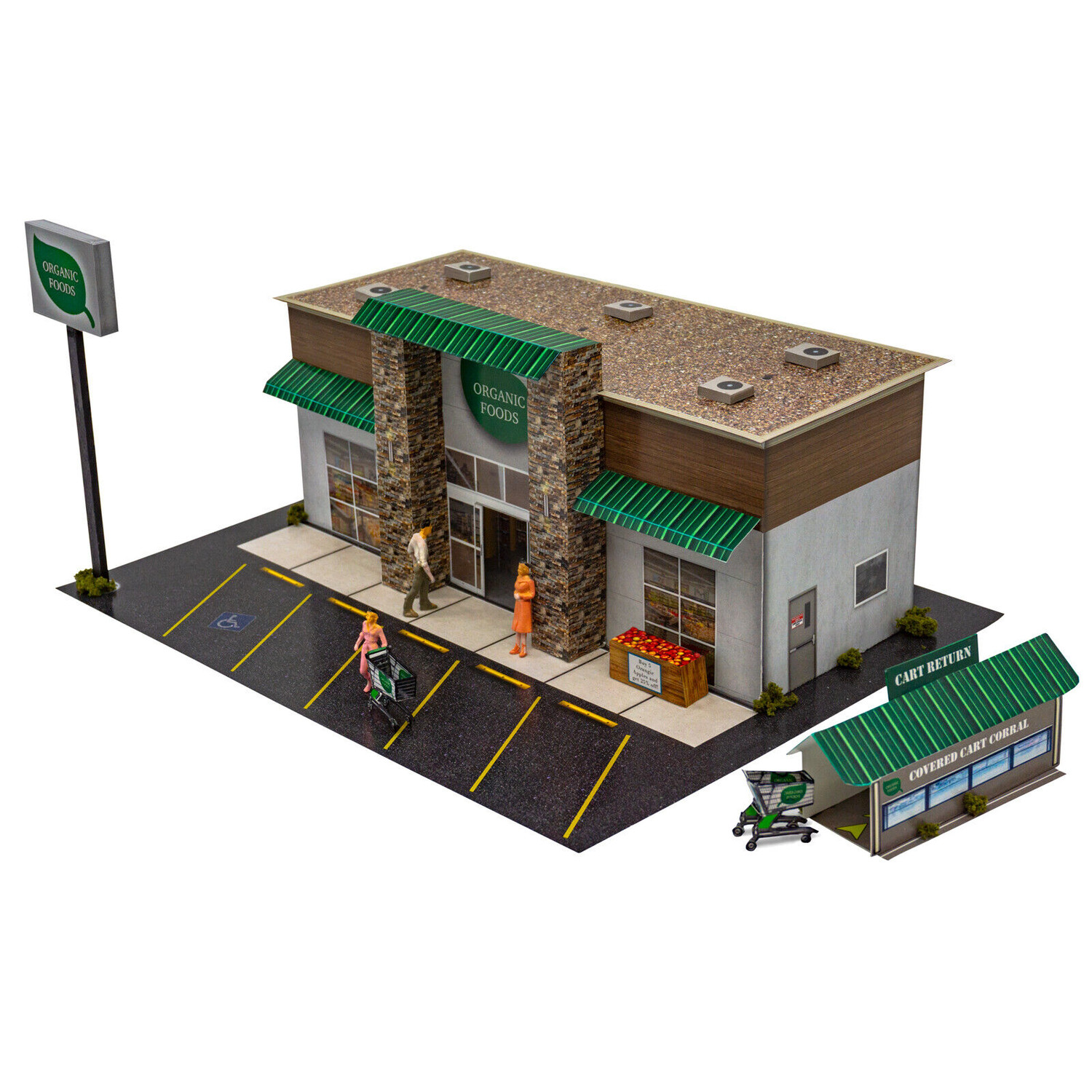 BK 4840 1:48 Scale "Organic Foods Grocery Diorama" Photo Real Scale Building Kit