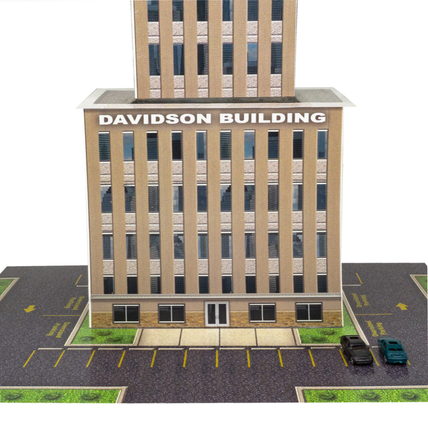 BK 2103 1:220 Scale " Davidson Office Building" Photo Real Scale Building Kit