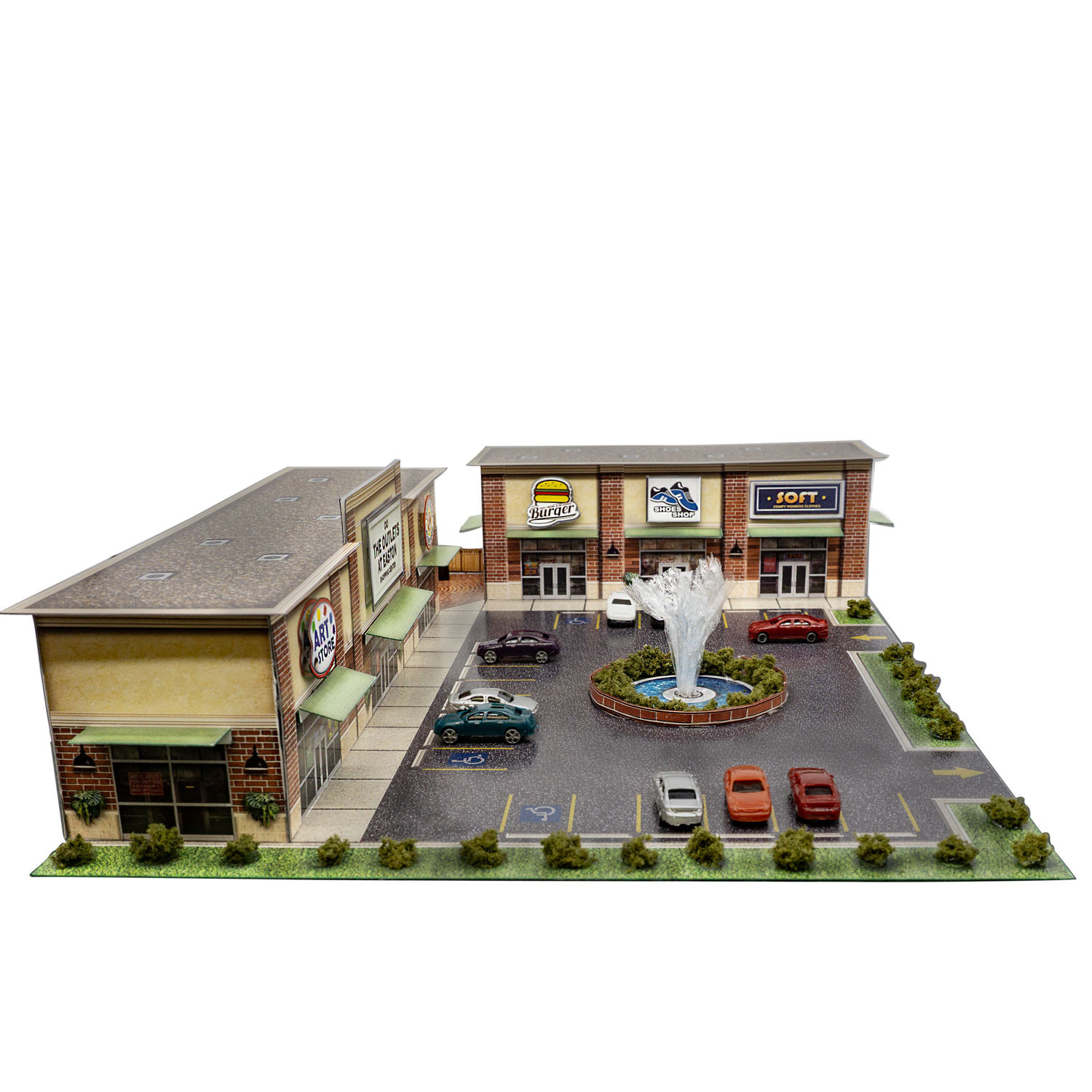 BK 2105 1:220 Z Scale "Outlet Mall" Photo Real Scale Building Kit