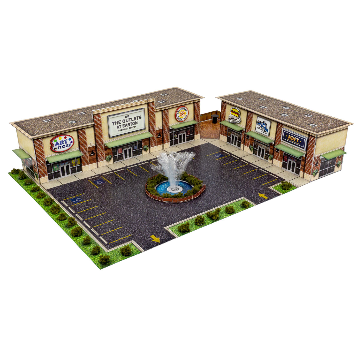 BK 2105 1:220 Z Scale "Outlet Mall" Photo Real Scale Building Kit