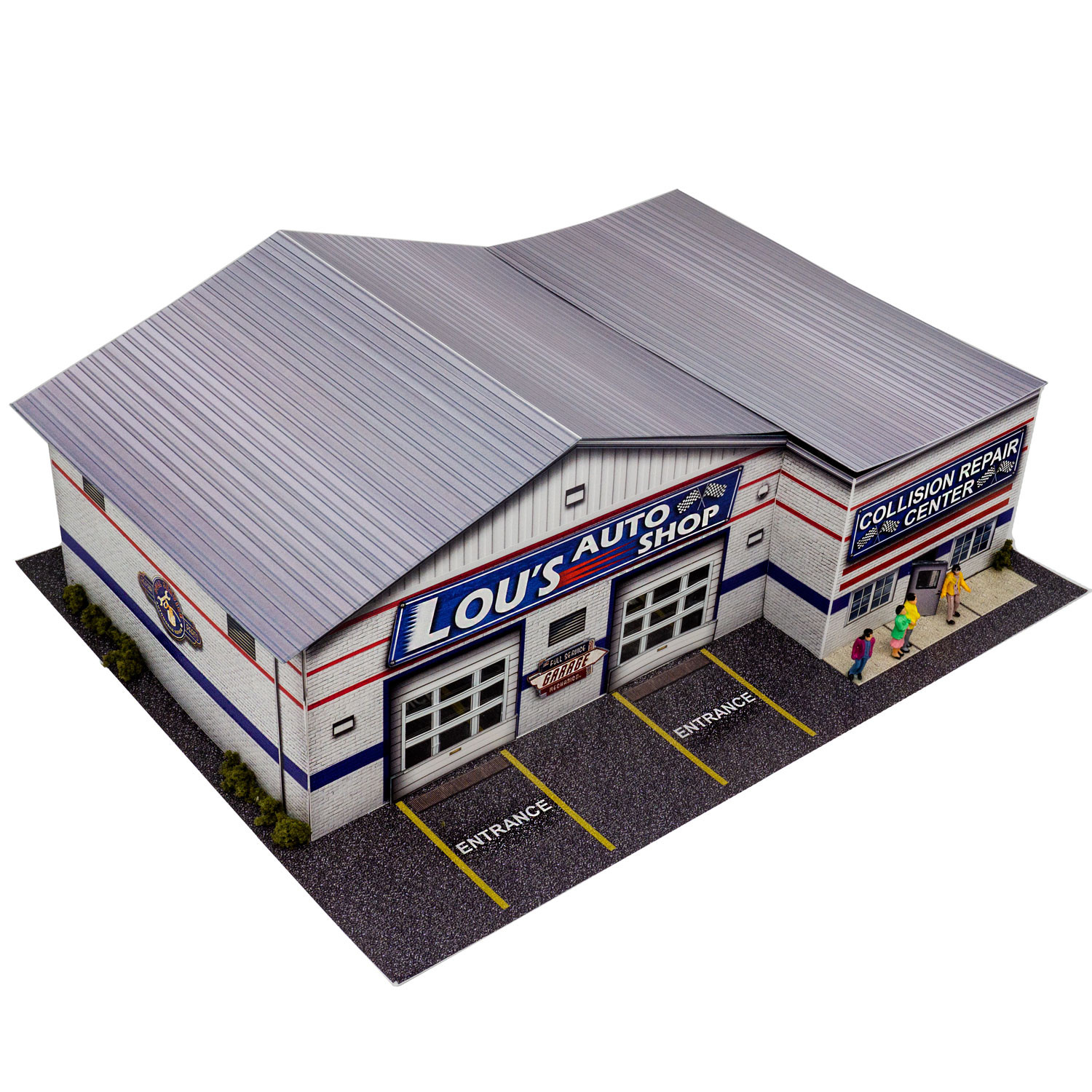 BK 6458 1:64 Scale "Lou's Auto Shop" Photo Real Scale Building Kit