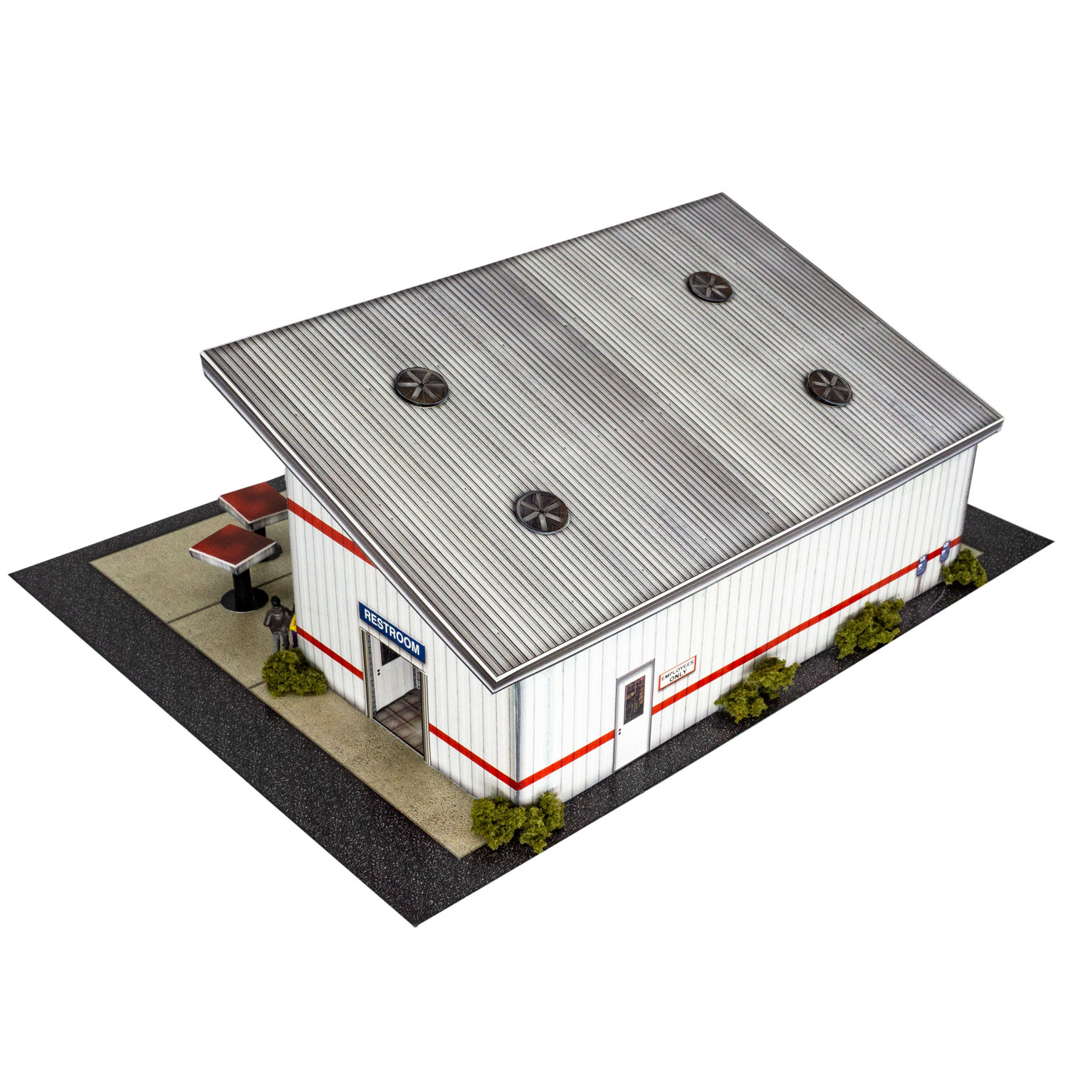 BK 6460 1:64 Scale Trackside Diner Photo Real Scale Building Kit