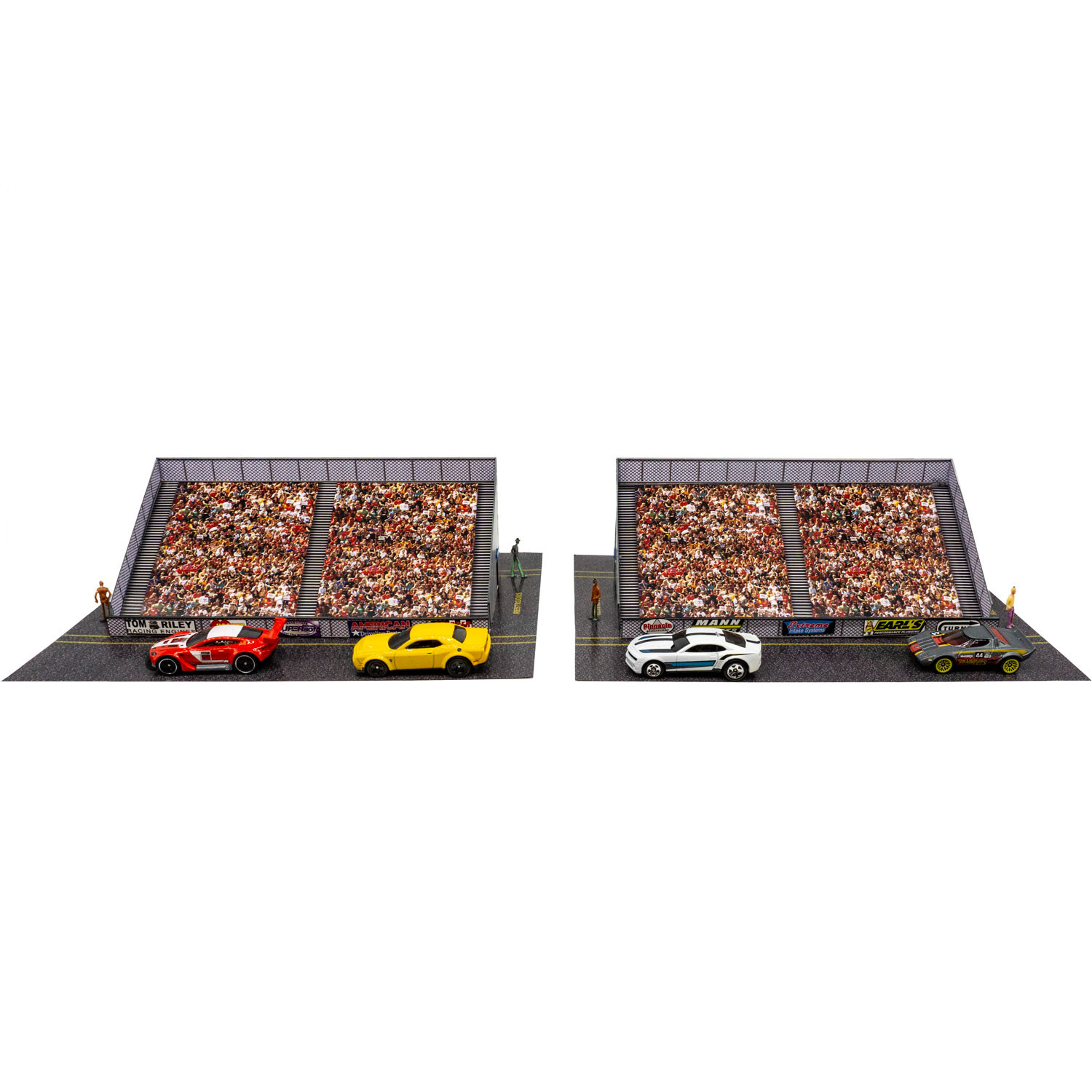 BK 6462 1:64 Scale Bleachers With Crowd Photo Real Scale Building Kit