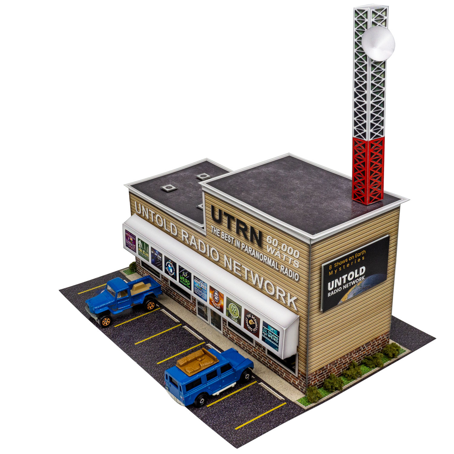 BK 6463 1:64 Scale Untold Radio Station Photo Real Scale Building Kit