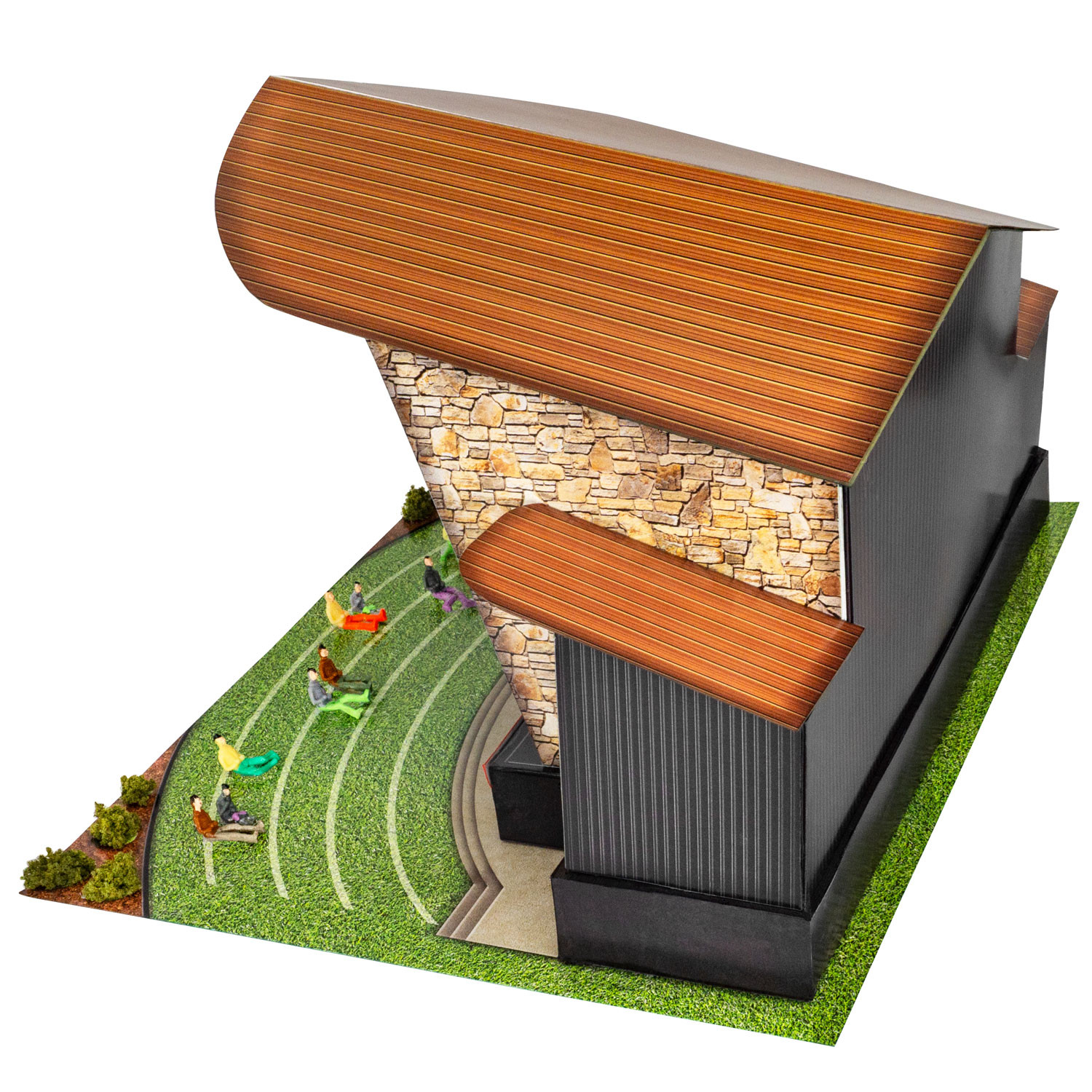 BK 6464 1:64 Scale Outdoor Stage Photo Real Scale Building Kit