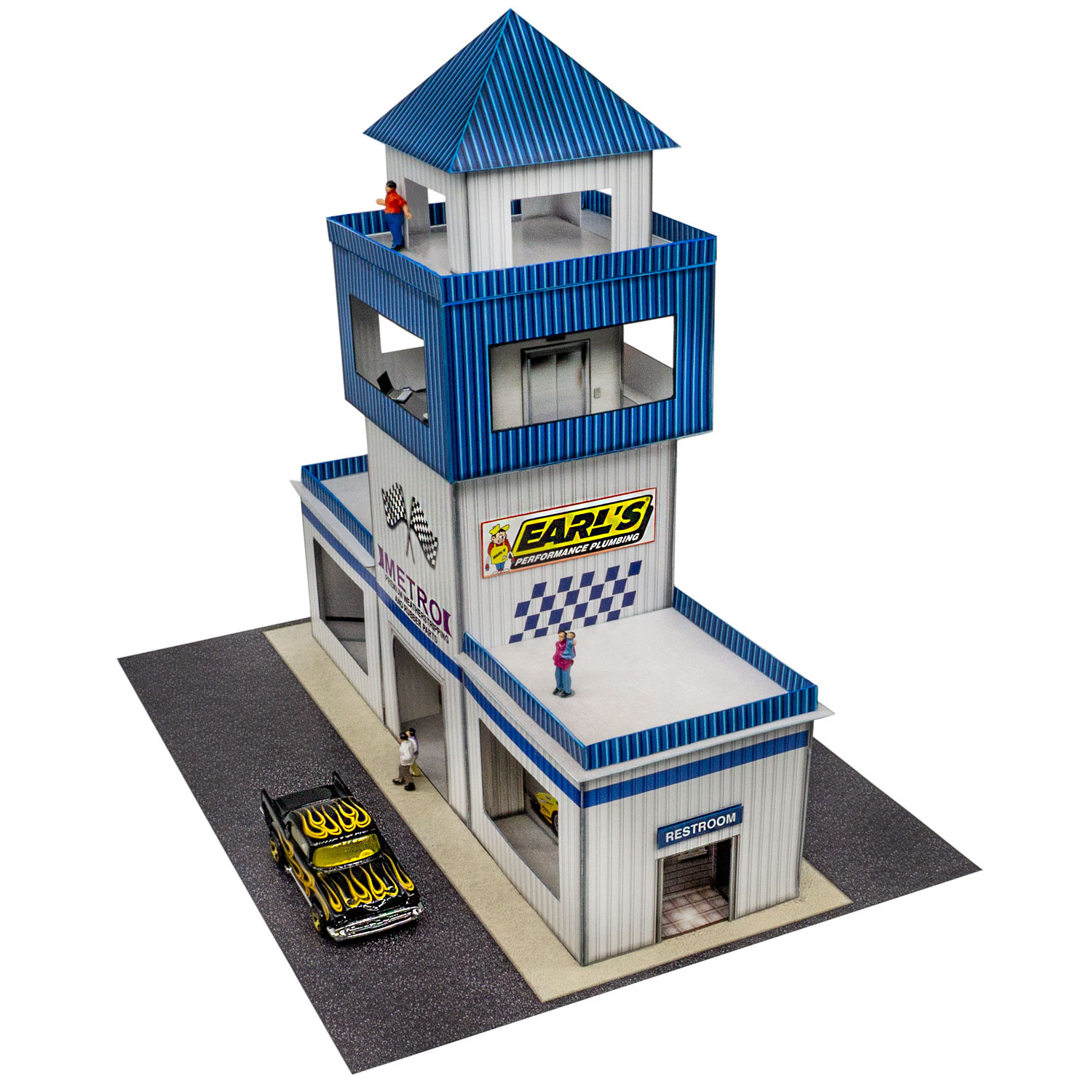 BK 6461 1:64 Scale Track Tower Photo Real Scale Building Kit