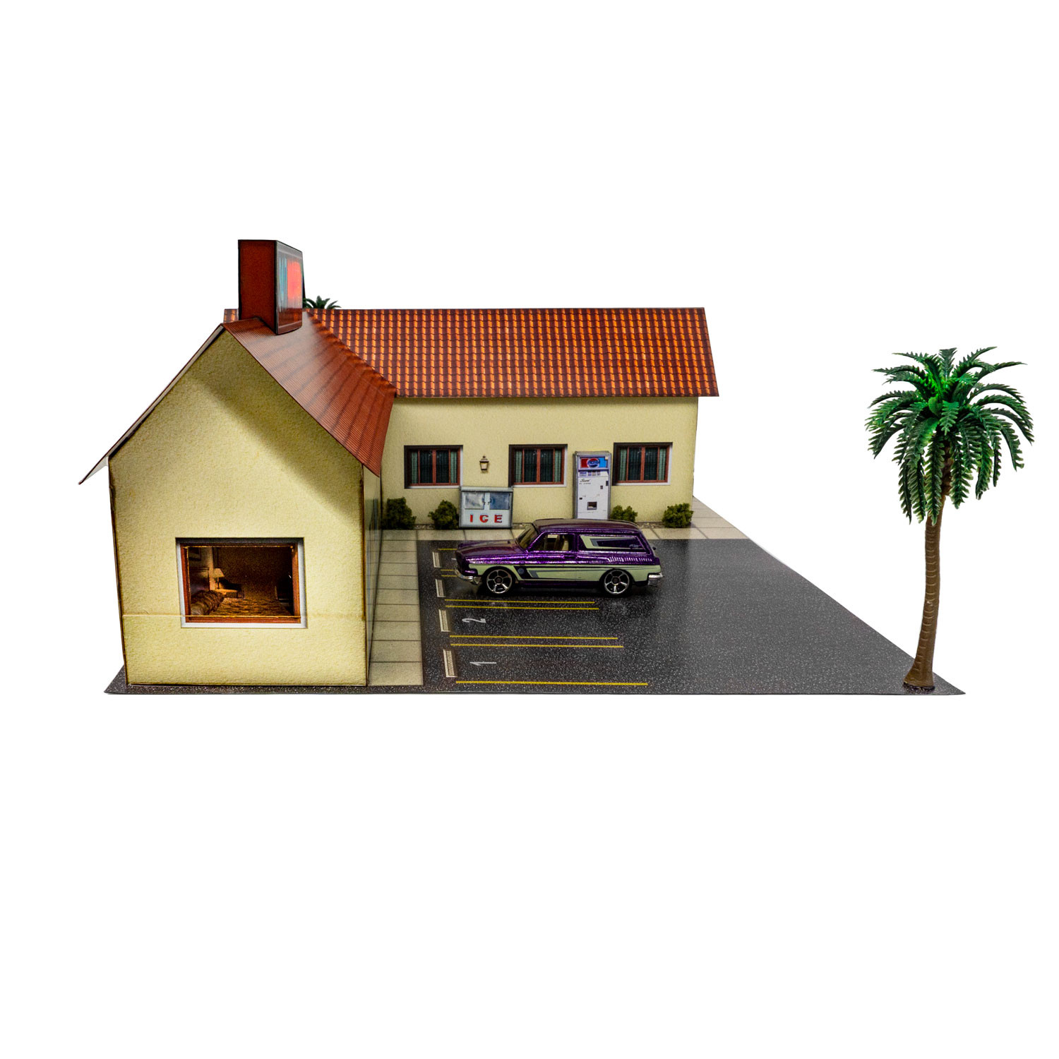 BK 6465 1:64 Scale 24/7 Motel Photo Real Scale Building Kit