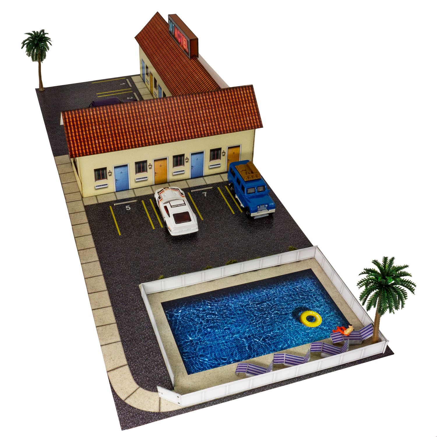 BK 6465 1:64 Scale 24/7 Motel Photo Real Scale Building Kit