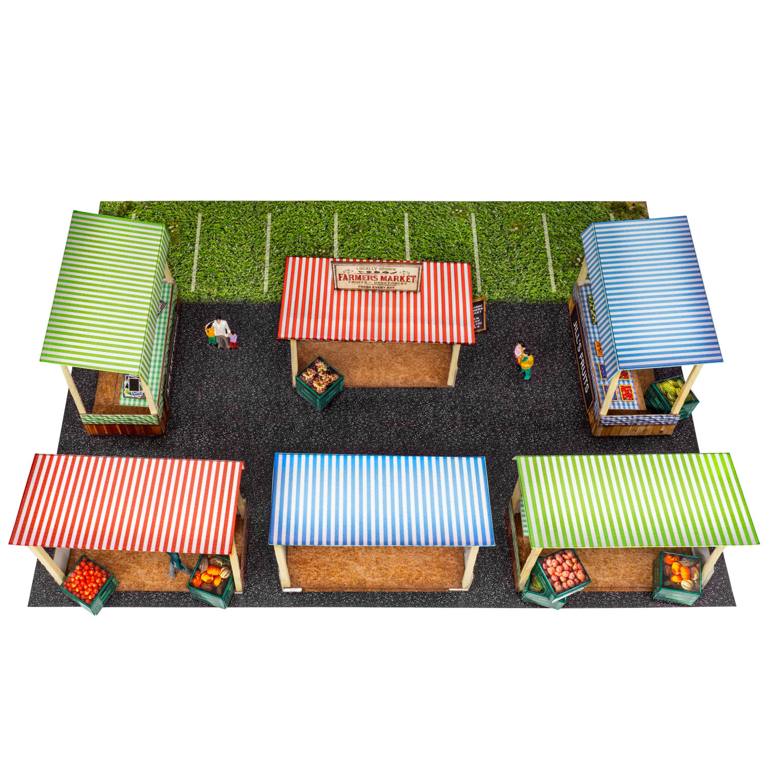 BK 6466 1:64 Scale Farmers Market Photo Real Scale Building Kit