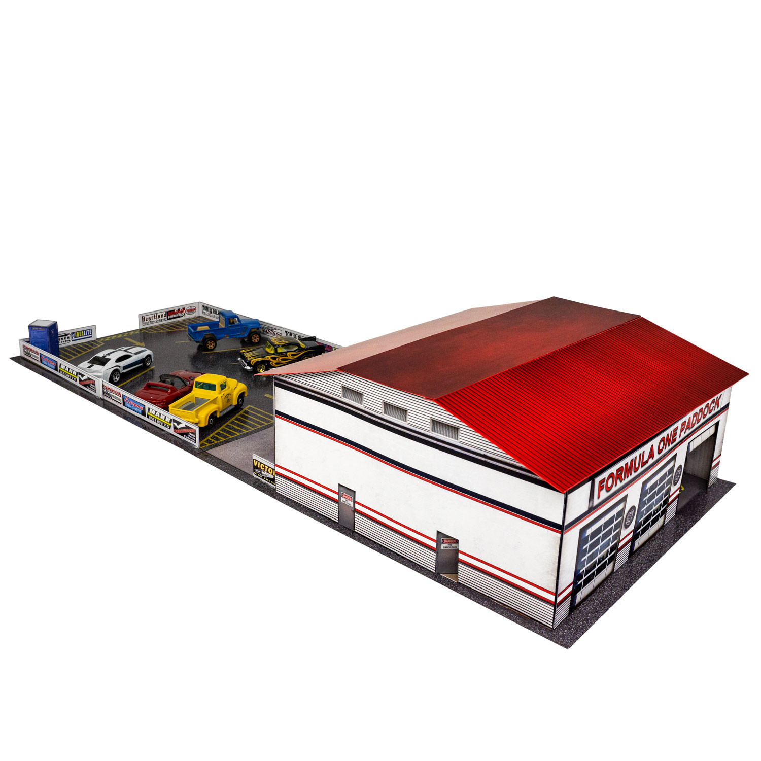 BK 6473 Auto Racing Paddock for Building Kits by Innovative Hobby