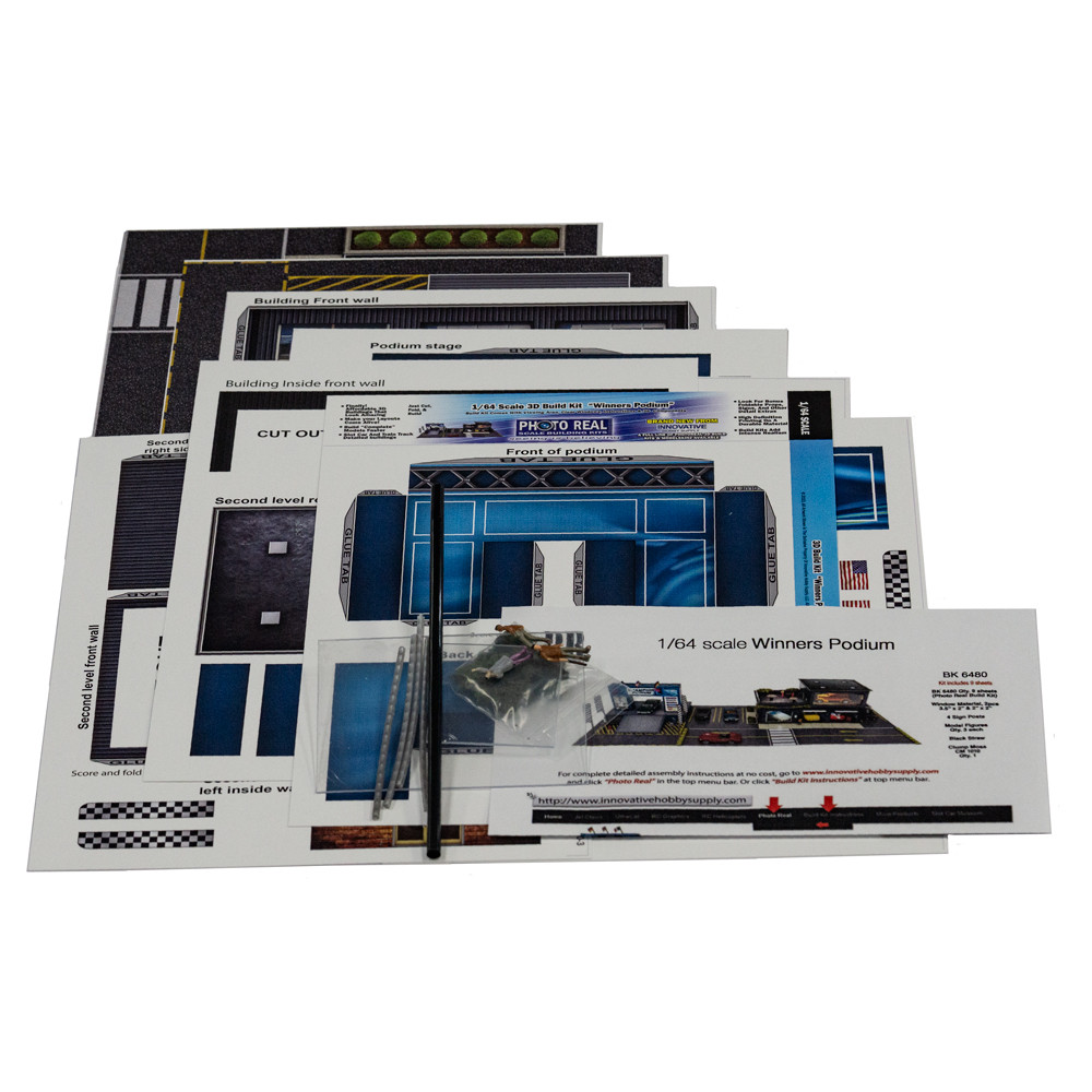 BK 6480 Winners Podium for Building Kits by Innovative Hobby Supply
